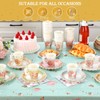 Yungyan 97 Pcs Guests Tea Birthday Party Supplies Disposable Tableware