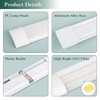 colmeguna 2 Packs 3FT LED Batten Light, Ultra Light Slim