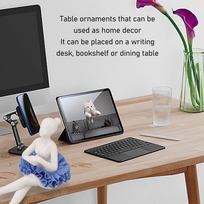 Ballerina Statue Beautiful Relaxed Mood Delicate Ceramic Ballet Dancer Figurine