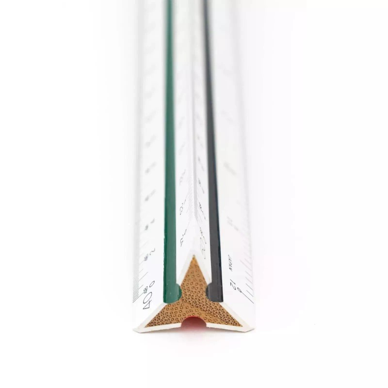 Alvin Rare Alvin 241B Engineer Scale 12in Triangular Drafting Ruler