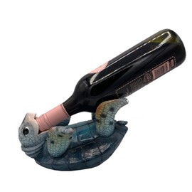 Sea Turtle on Back Resin Wine Bottle Holder