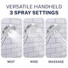 HammerHead Showers® Solid Metal 3-Spray Handheld Shower Head with Long