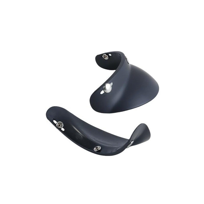 Removable Helmet Visor, Universal Black Visor with 3 Snaps, Open