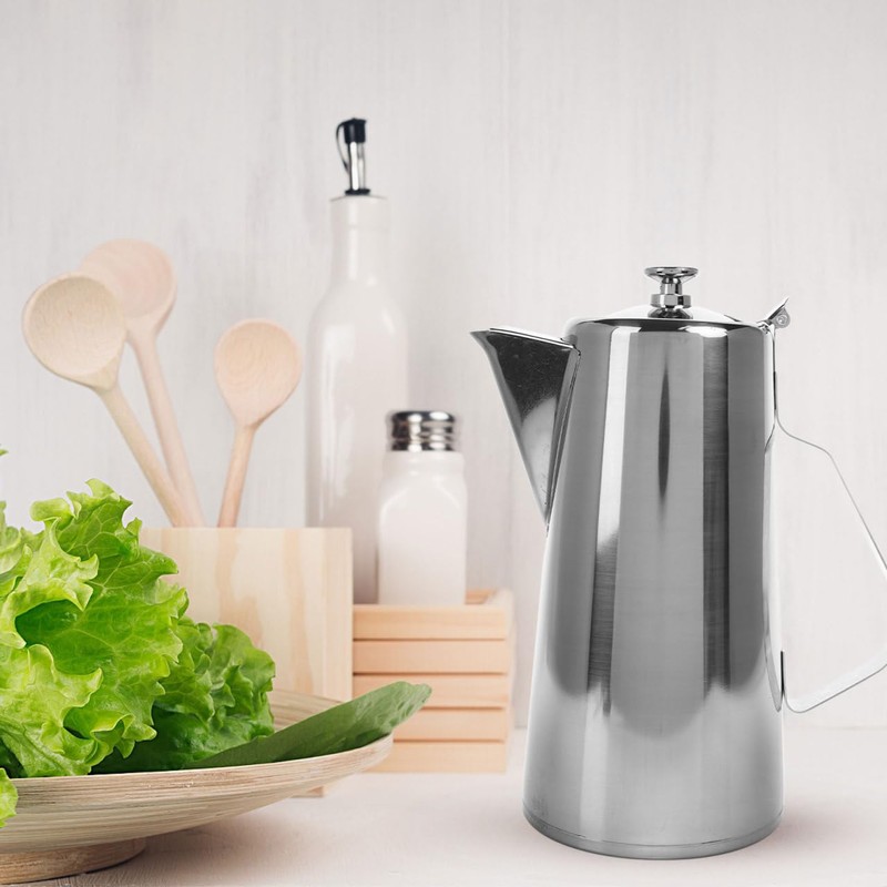 Luxshiny Stainless Steel Pitcher with Lid: 2L Large Capacity Pitcher