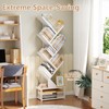 EasyCom Tree Bookshelf Metal Base, 7 Tier Bookcase Storage, Floor