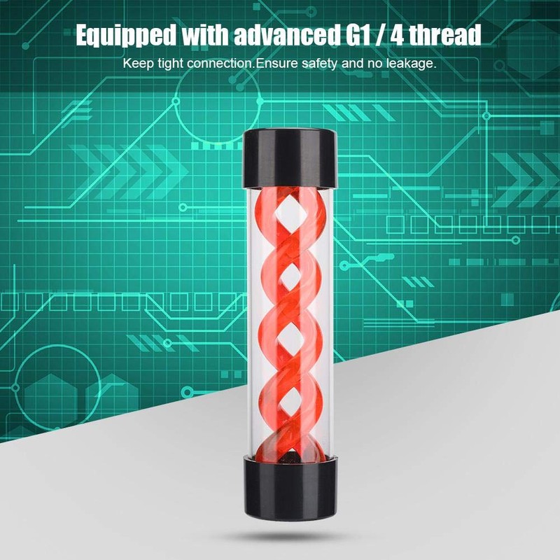 Water Cooling Tank, G1/4 Threaded Cylindrical Cooler Tank, Helix 200MM