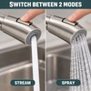 G1/2 Pull-Out Kitchen Faucet Sprayer Head, 2-Mode ABS Replacement Nozzle
