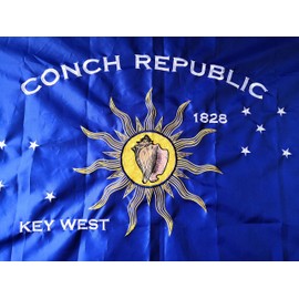 PREMIUM QUALITY Conch Republic of Key West and the Florida Keys Embroidered Single-Sided 100% Heavy-Weight 300D Nylon 2x3 (2'x3' Single-Sided) Flag