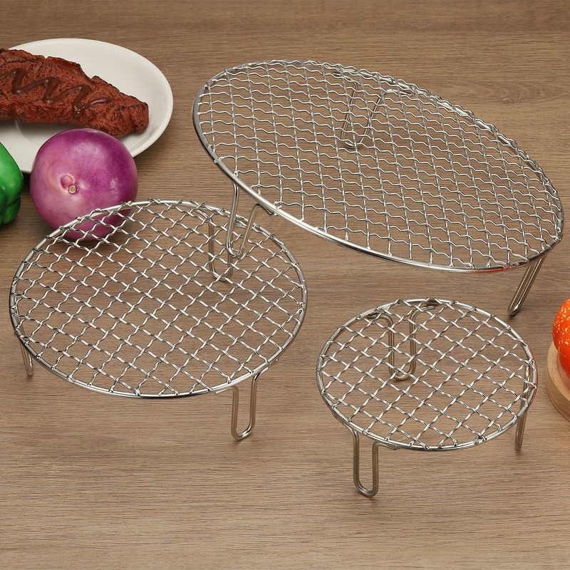 uxcell 5 Inch Round Cooking Rack, Stainless Steel Canning Racks