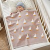 Receiving Baby Blanket,100% Luxury Cotton Knit Baby Blanket,Lightweight Cozy Neutral