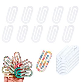 Sublimation Blanks Acrylic Paper Clips Bulk, 10 Pcs Jumbo Sublimation Paperclips Blanks 4" x 2", DIY Blanks Acrylic Heat Transfer Paperclips for Craft Office Supplies, Graduation Gifts