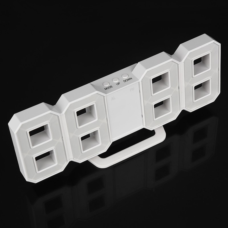 Multi Function Large 3D LED Digital Wall Clock Alarm Snooze
