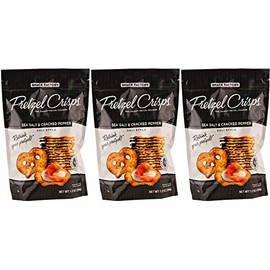 Snack Factory Sea Salt & Cracked Pepper Pretzel Crisps 7.2oz (Pack of 3)
