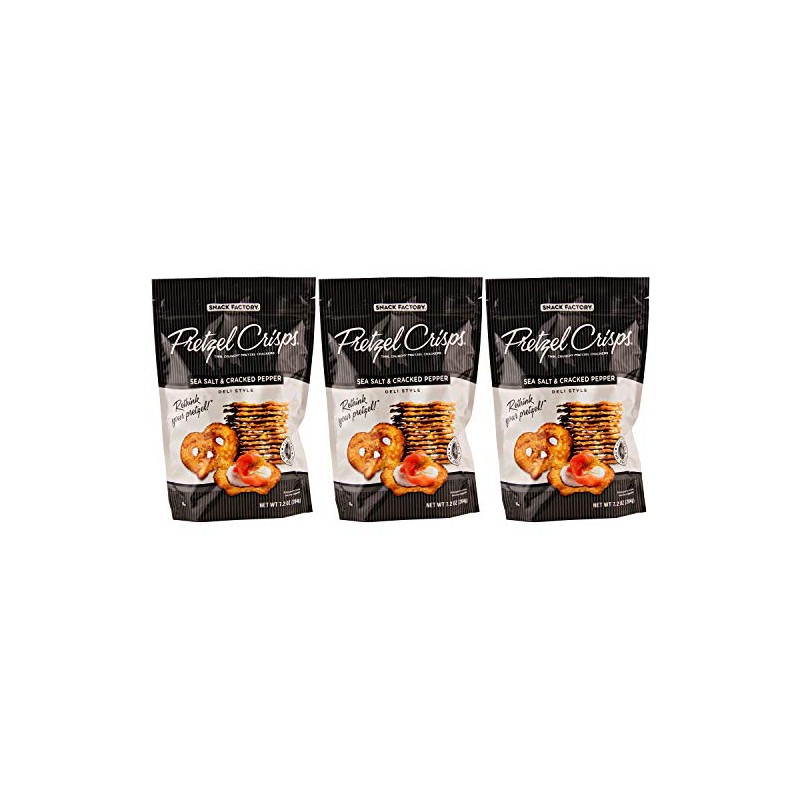Snack Factory Sea Salt & Cracked Pepper Pretzel Crisps 7.2oz