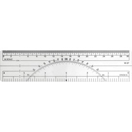 Westcott Protractor Ruler 6", 10ths, 50ths, Transparent (W-37)