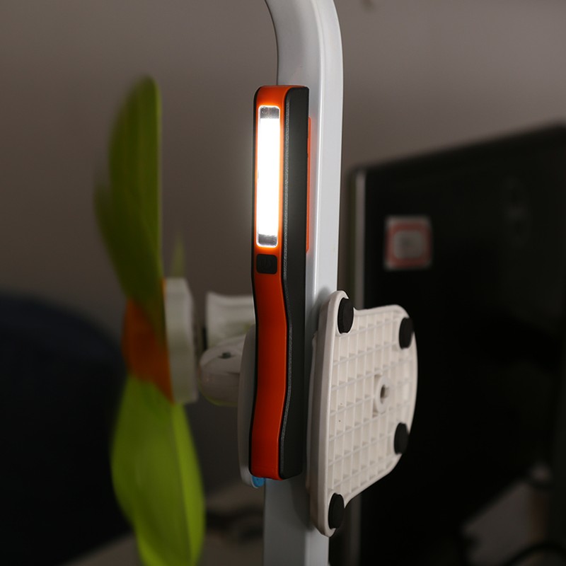 1Pc Portable Led Hand Torch USB Rechargeable Magnet Clip Work