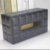 PU Leather Tissue Box Cover, Rectangle Black Tissue Box Holder