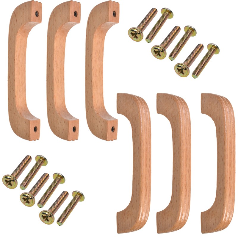 Cosmos 6 PCS Wood Cabinet Drawer Handles Pulls with Screws