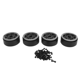 4pcs Beadlock Wheel Rim 1.9inch Carbon Fibre Sealed Hexagonal Beadlock Wheel Hub for 1/10 RC Crawler Car Grey