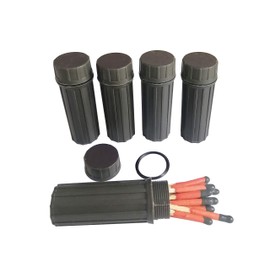 eGreen Emergency Fire Starter Stormproof Matches Waterproof Case Wax Infused Natural Jute Cord Fire for Hurricane Storm Outage Hiking Bushcraft (5 of Matches)