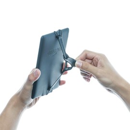 Universal Non-Slip WANPOOL Hand Strap Holder Support with Adjustable Leather Belt, for use with 6 Inch Kindle E-Readers - Kindle Paperwhite/Voyage/Oasis/Fire HD 6 and More (Black)