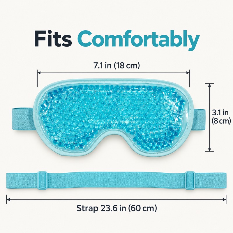 Reusable Gel Bead Eye Mask Hot & Cold – Adjustable