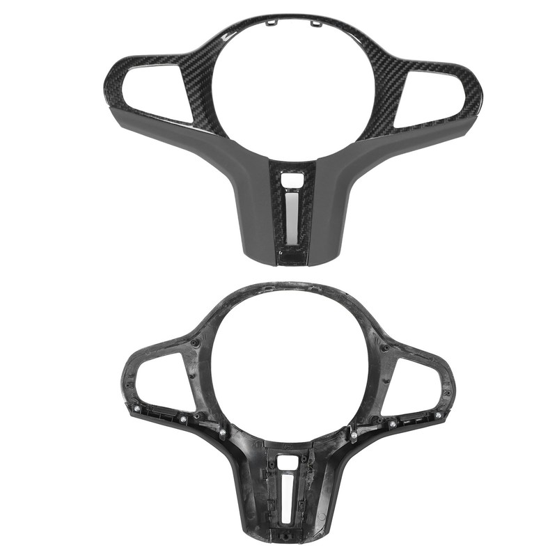 Car Steering Wheel Frame Cover Trim Sticker Decoration Carbon Fiber