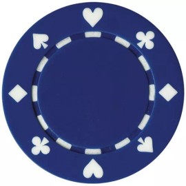 50 Clay Composite Suited 11.5-Gram Poker Chips (BLUE)