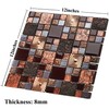 Blujellyfish Red Wine Colors Glass Tile 2'' x 2'' Leaf