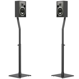 USX MOUNT Universal Speaker Stands, Height Adjustable Extend 30.0" to 39.1" for Satellite Speakers & Small Bookshelf Speakers up to 11 lbs Per Stand, 1 Pair Floor Stands for Sony Bose Polk JBL Yamaha