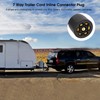 Trailer Extension Cord 7 Way 3ft Double Prong Male Plug