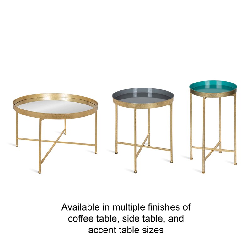 Kate and Laurel Celia Round Foldable Tray Accent Table, 14"