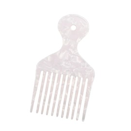 RENEWREVITAL Wide Tooth, Afro Hair Pick Comb, Hair Styling Tool for Men Women, Plastic, White, 4.8 Inch Routine