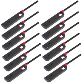 12 Pack BBQ Grill Lighter Refillable Butane Gas Candle Fireplace Kitchen Stove Long
