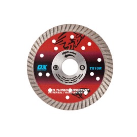 OX Tools TX10R-115/22 OX-TX10R Spectrum Superior Turbo Diamond Blade, 115/22.23mm, Red