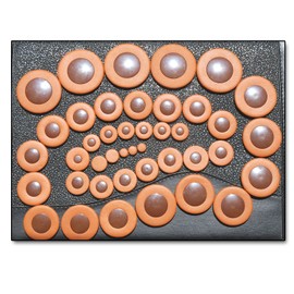 42 Saxophone pads Soundman® Universal Deluxe Leather Pads (Plastic resonators) Alto Saxophone pad set
