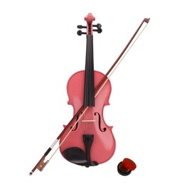 4/4 Full Size Beginner Solid Wood Violin, Christmas Festival Gift Violin with Case Bow and Rosin for Kids Student (pink)