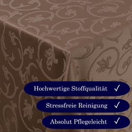 Damask Tablecloth Non-Iron Baroque Decoration Design Jacquard Table Cloth Many Sizes &and Colours