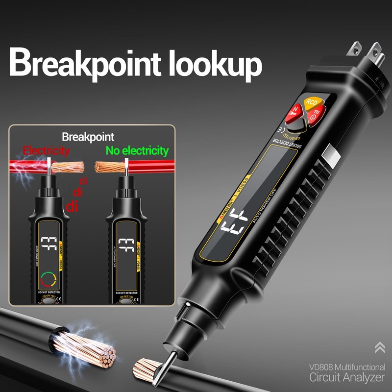 ANENG Non-Contact Voltage Tester, Outlet Receptacle Detector, AC 2-440V