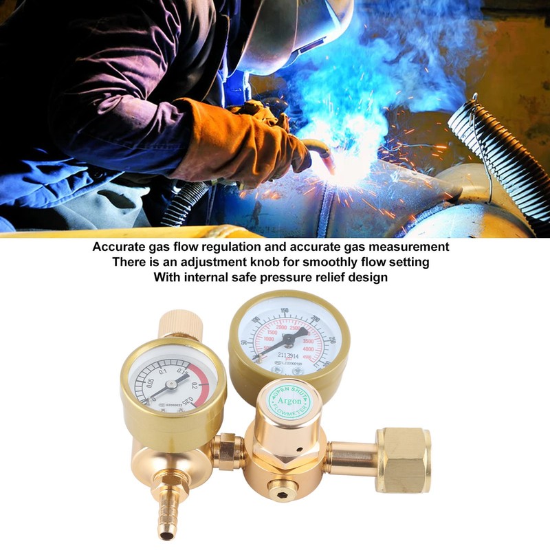 Argon CO2 Regulator 0 To 4500PSI CGA580 15/16in Female Thread