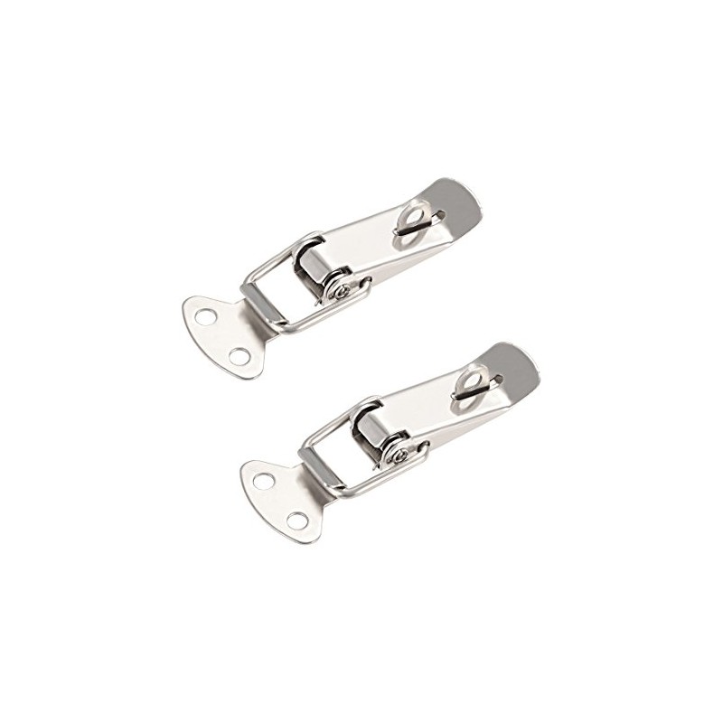 sourcing map Spring Loaded Toggle Latches, 72mm Length Iron Hasps