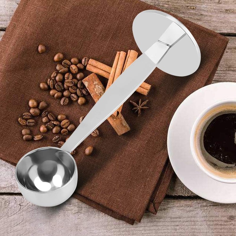 Cucharas de café Acero inoxidable, 2 en 1 Tamping Cuchara