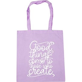 Hippowarehouse Good things come to those who create Tote Shopping Gym Beach Bag 42cm x38cm, 10 litres