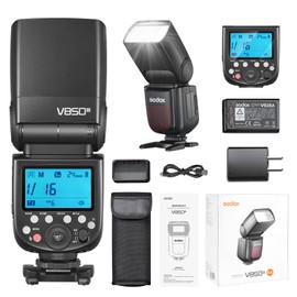 Godox V850III 2.4G GN60 HSS 1/8000s Flash with 2600mAh Li-ion Battery, Master/Slave Flash, 1.5s Recycle Time, 450 Full-Power Shots, Compatible for Canon Nikon Sony Olympus Panasonic Fuji Cameras