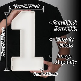 HILAVO Cardboard Number for Charcuterie, 13.7" Cardboard Number 10 Fillable Number for Food Paper Mache Number Boxes for Cupcake Sweet Candy 10th Birthday Anniversary Party Decorations