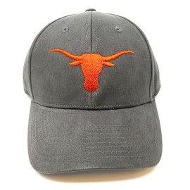 National Cap MVP Texas Longhorns Mascot Logo Dark Grey Curved Bill Adjustable Hat