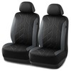 PIC AUTO Car Seat Cover, Piping Leather Front Seat Cover