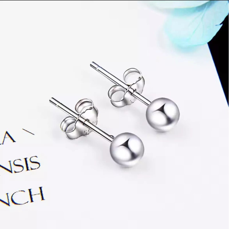 Unbranded S925 Sterling Silver Round Ball Stud Earrings - 3mm