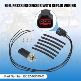 RALBDX Fuel Pressure Sensor with Repair Wiring Compatible with 2012-2016 Ford F250 F350 F450 F550 Super Duty 6.7L Diesel # BC3Z-9S599-C