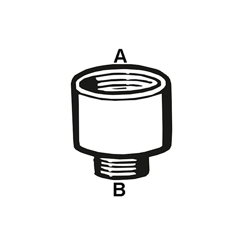Cornat TEC386400 Chrome Adaptor 1/2 Inch Female Thread x 3/8